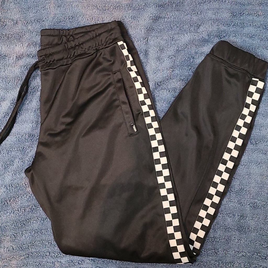 Vans Brand Black Checkers Sweats/Track Pant